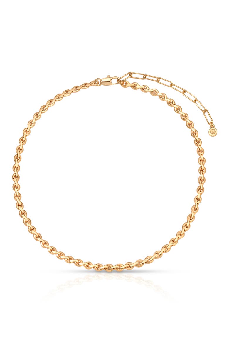 Modern Loop Chain Necklace, Main, color, GOLD