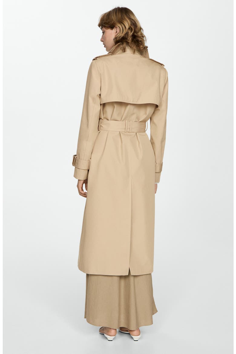 Cotton Blend Trench Coat, Alternate, color, MEDIUM BROWN