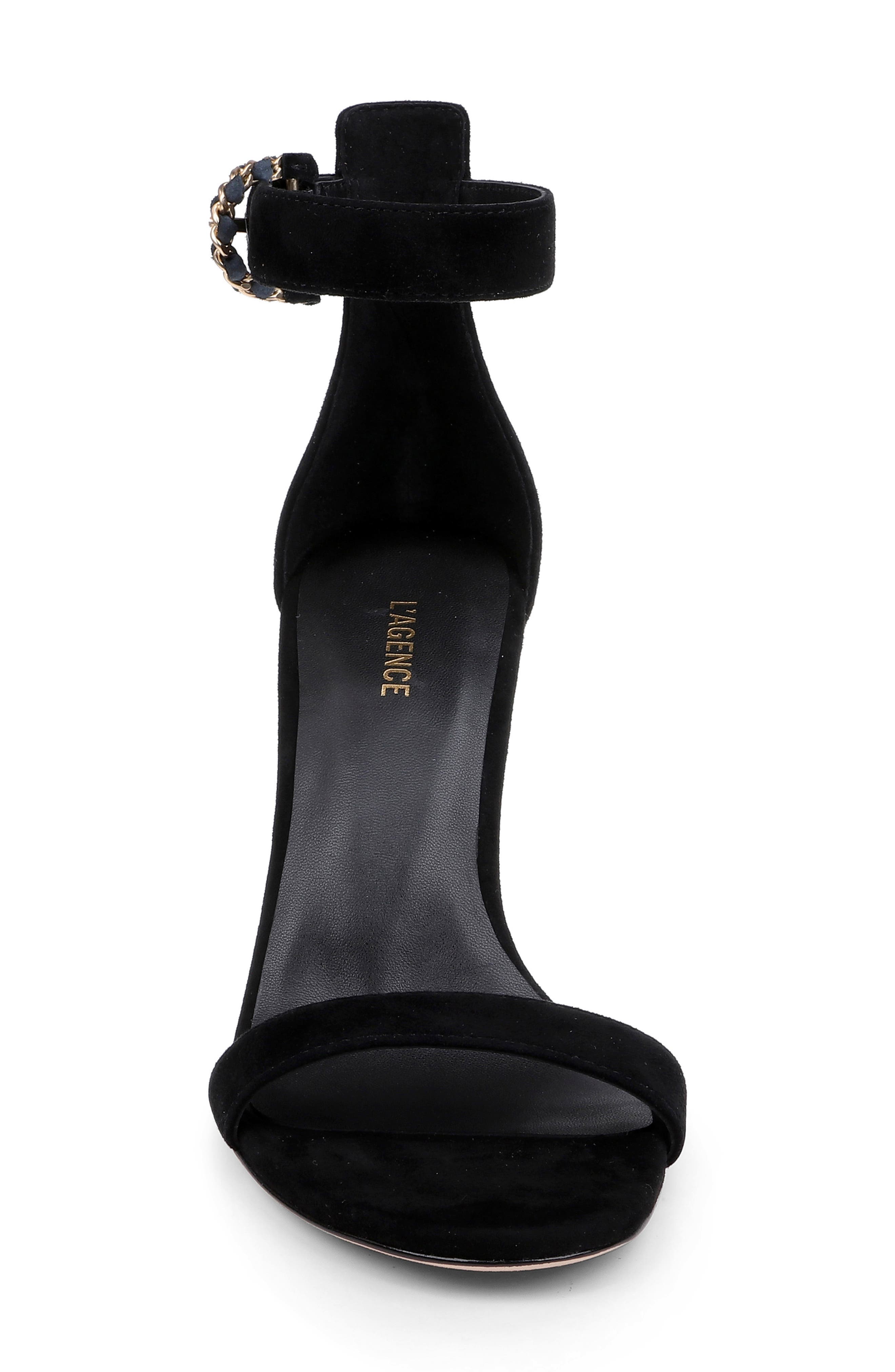 L'AGENCE Gisele VII Sandal, Alternate, color, Black Suede
