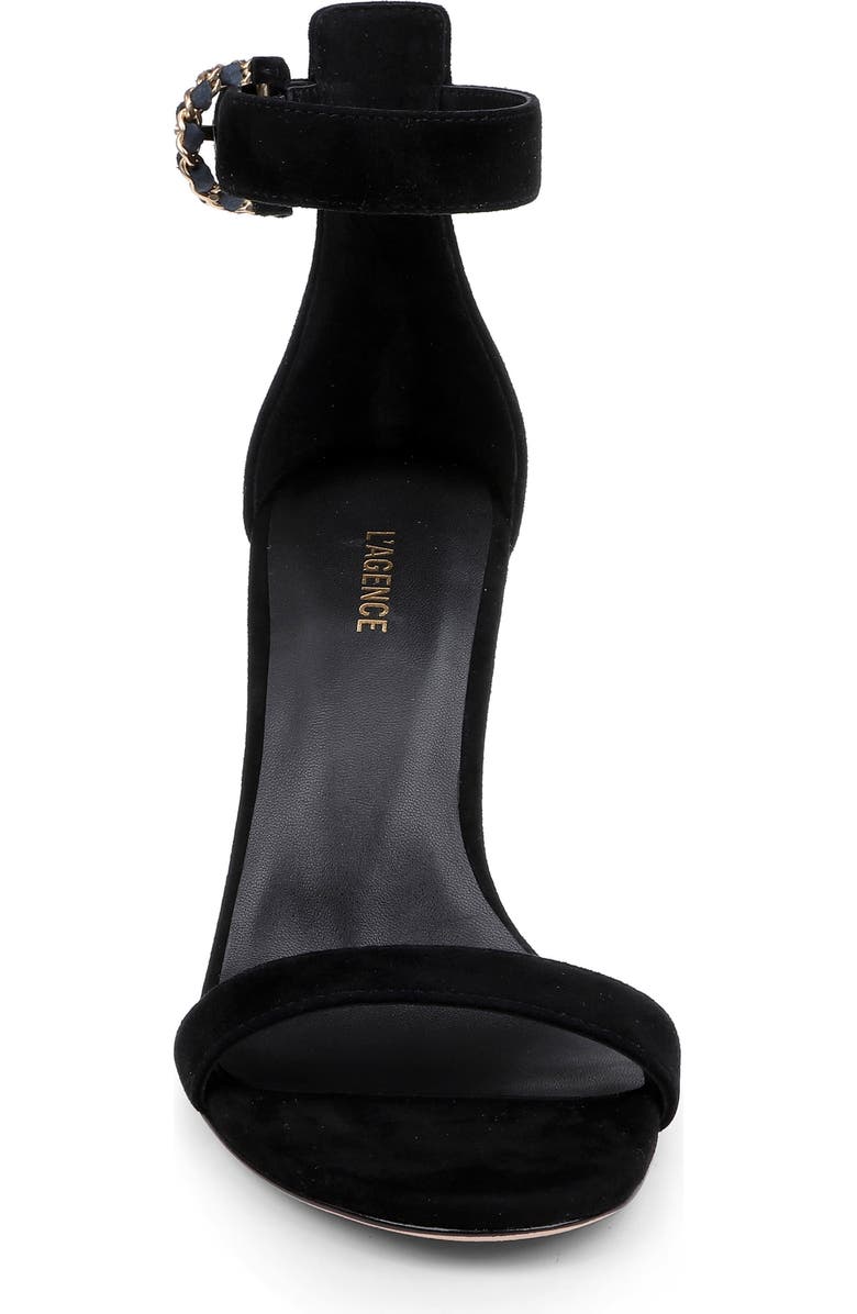 L'AGENCE Gisele VII Sandal, Alternate, color, Black Suede