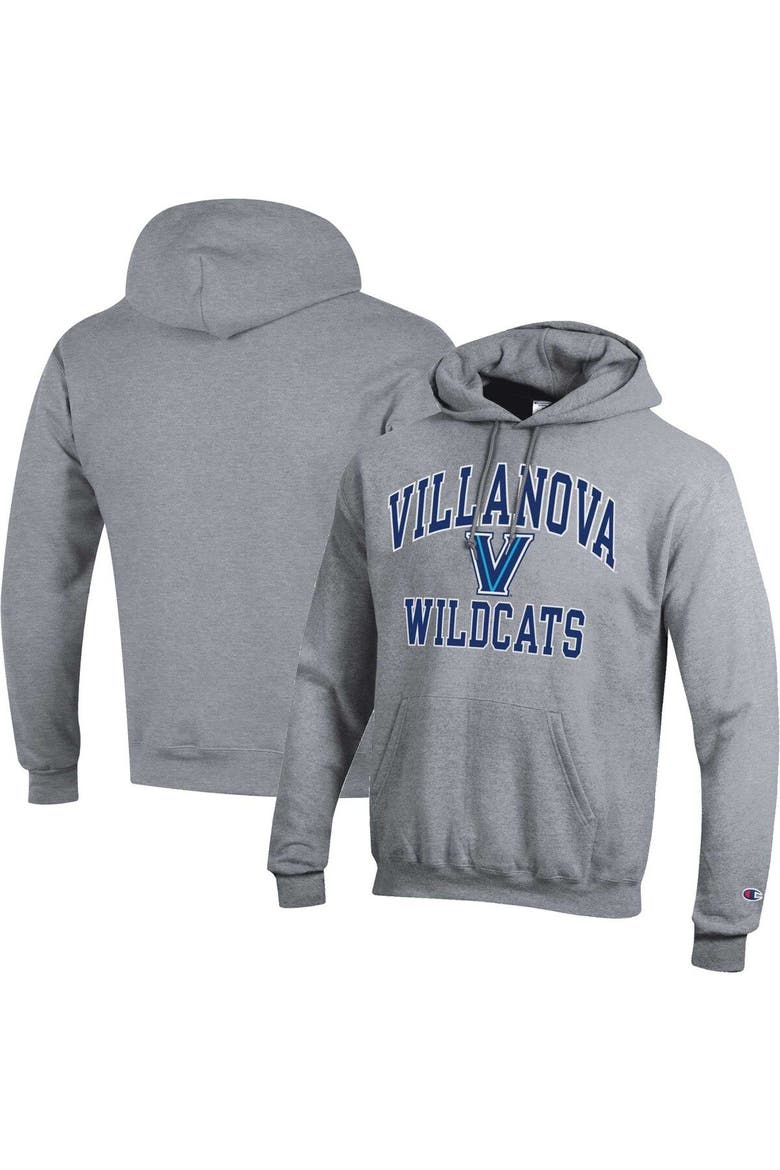 Men's Champion Heather Gray Villanova Wildcats High Motor Pullover Hoodie, Main, color, Heather Gray