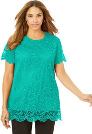 Jessica London Stretch Lace Tunic