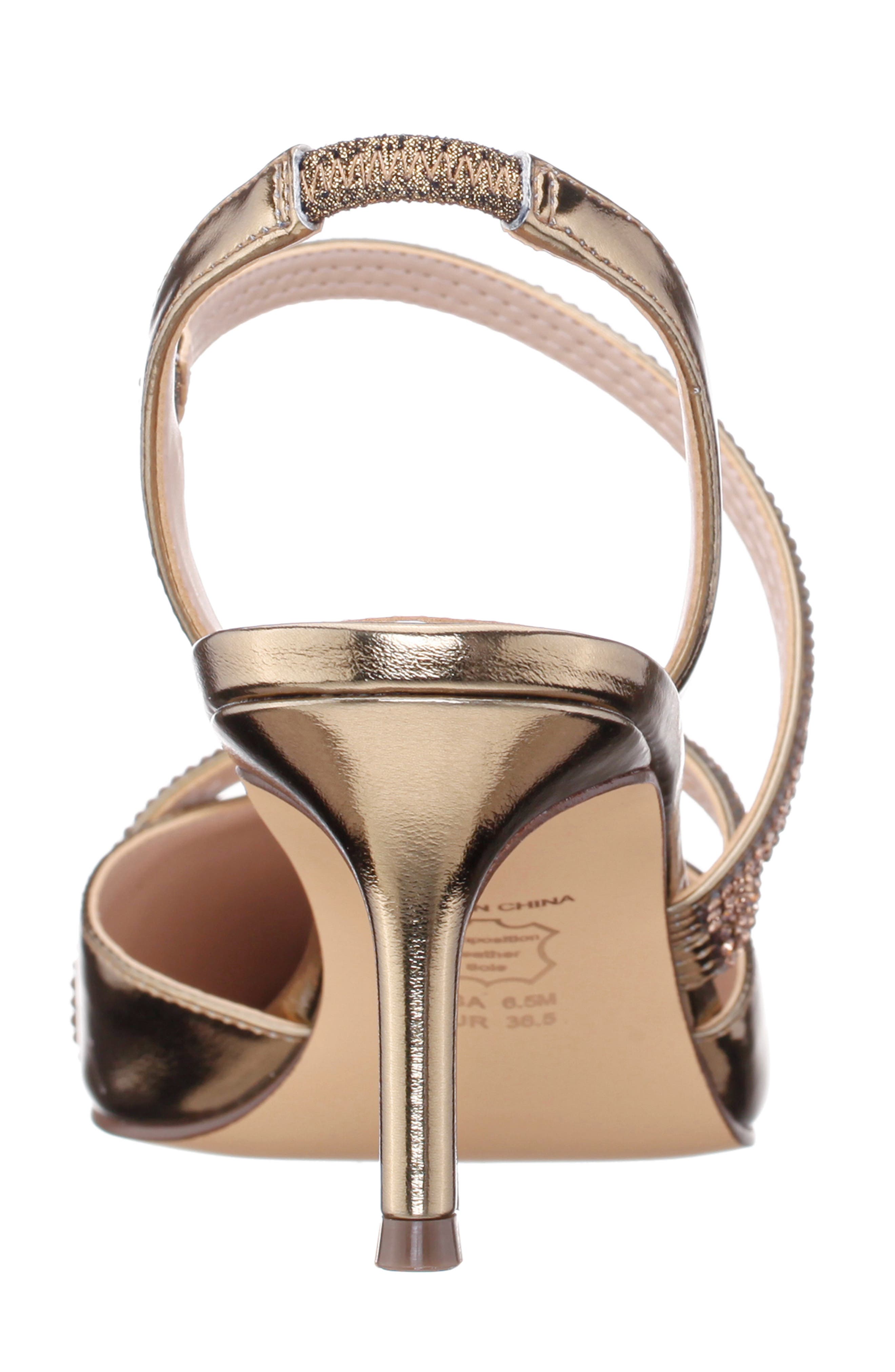 Nela Slingback Pointed Toe Pump, Alternate, color, BRONZE