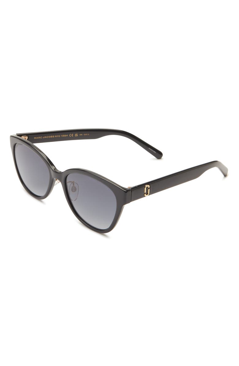 Marc Jacobs 55mm Gradient Cat Eye Sunglasses, Alternate, color, Black