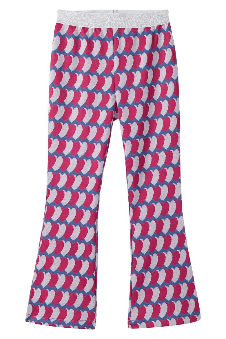 Kids' Graphic Hearts Flare Pants, Main, color, PINK