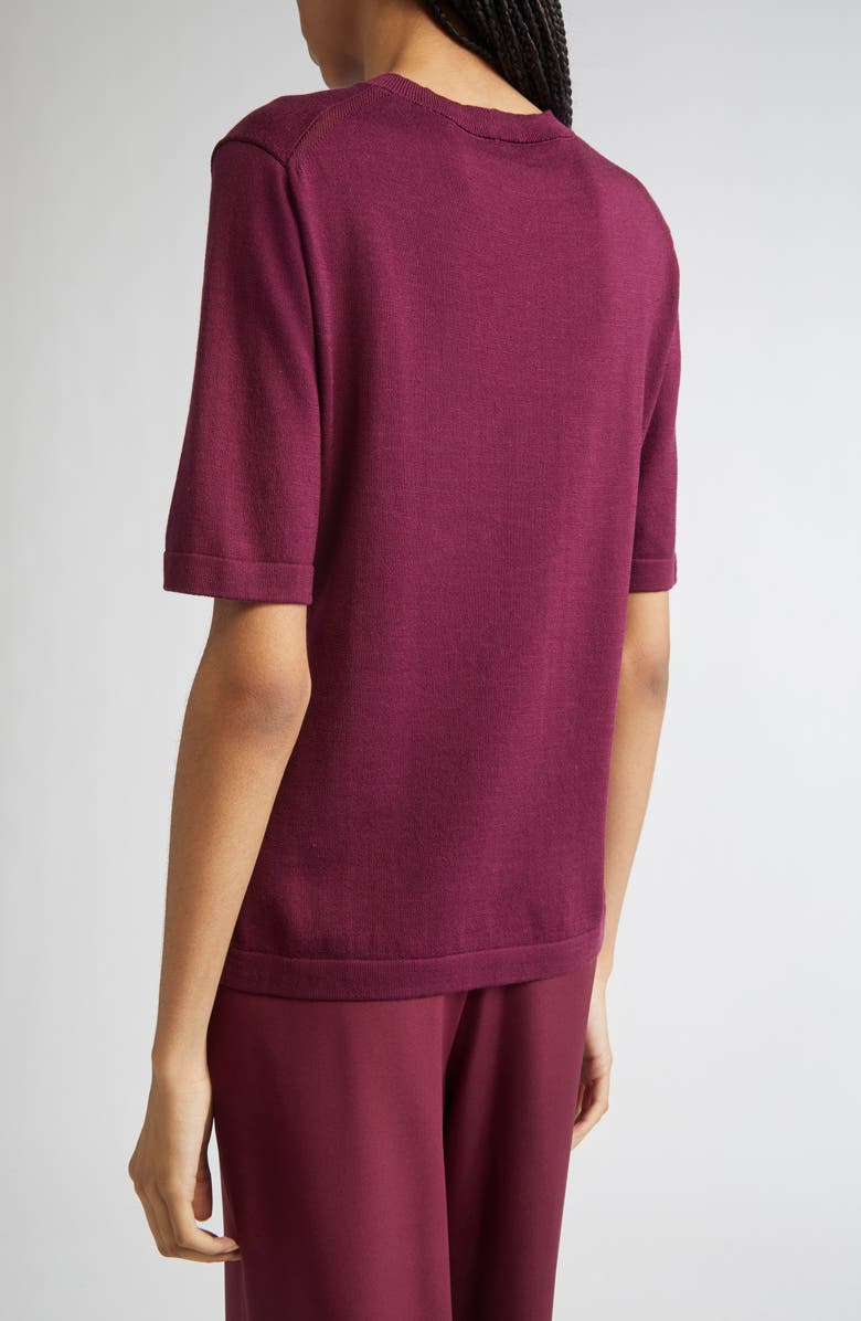 Lafayette 148 New York Cotton & Silk Sweater, Alternate, color, Violet Ash