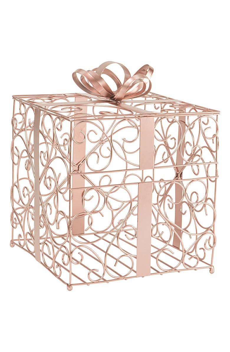 Cathy's Concepts Rose Goldtone Plate Card Holder, Main, color,