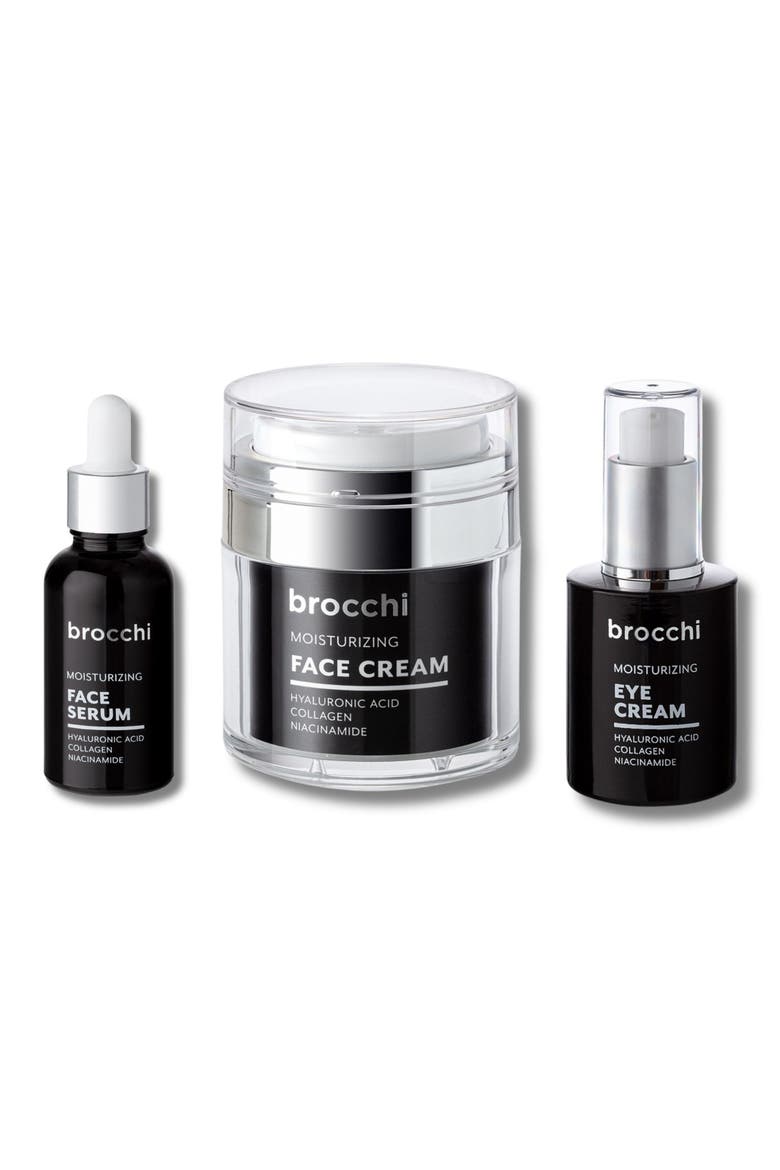 Hyaluronic Acid Face Cream, Serum & Eye Cream Set, Main, color, NONE