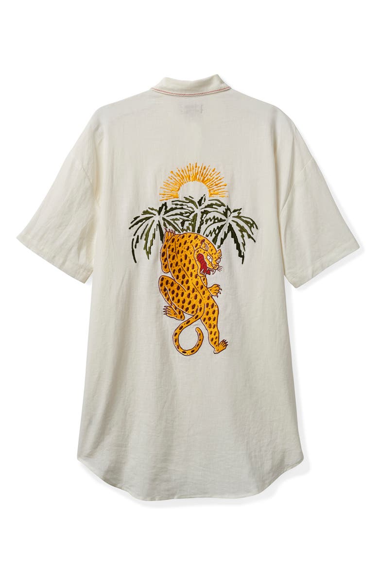 Brixton Condesa Linn Embroidered Linen Blend Shirtdress, Alternate, color,