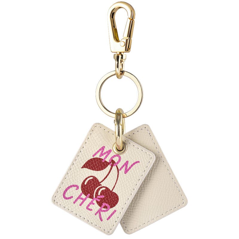 Posh Tech Mirrored Bag Charm for Airtag<sup>®</sup>, Main, color, White