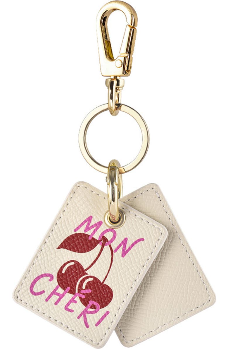 Posh Tech Mirrored Bag Charm for Airtag<sup>®</sup>, Main, color, White