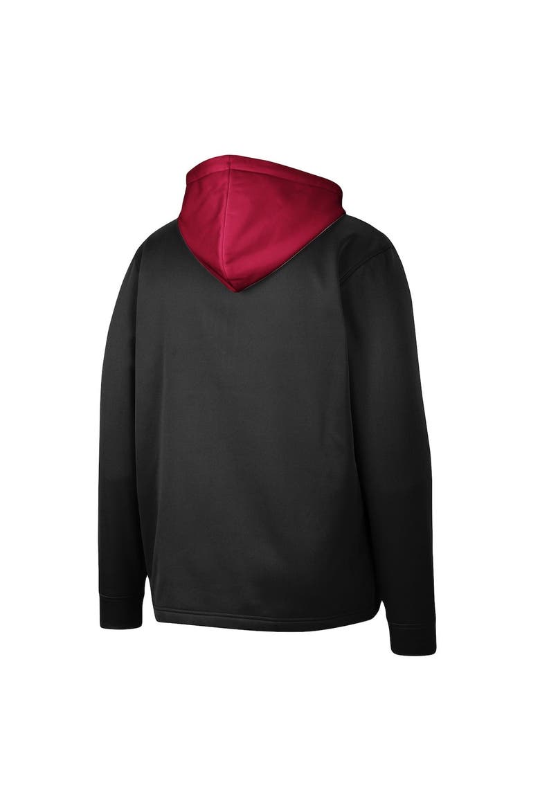 Men's Colosseum Black Washington State Cougars Luge 3.0 Quarter-Zip Hoodie, Alternate, color, Black
