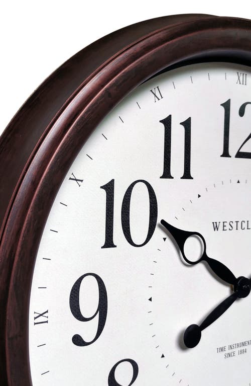 Westclox 20-inch Woodgrain Wall Clock In Brown