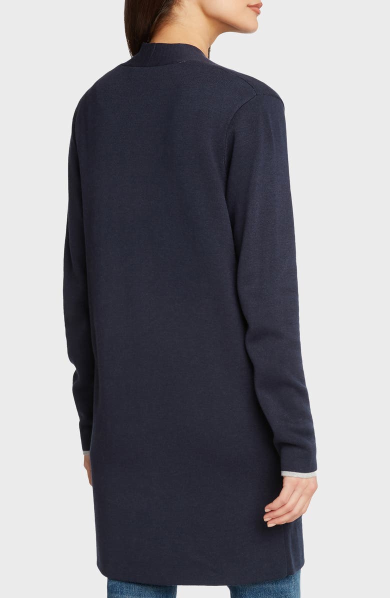matty m. Double Knit Cardigan, Alternate, color, Navy