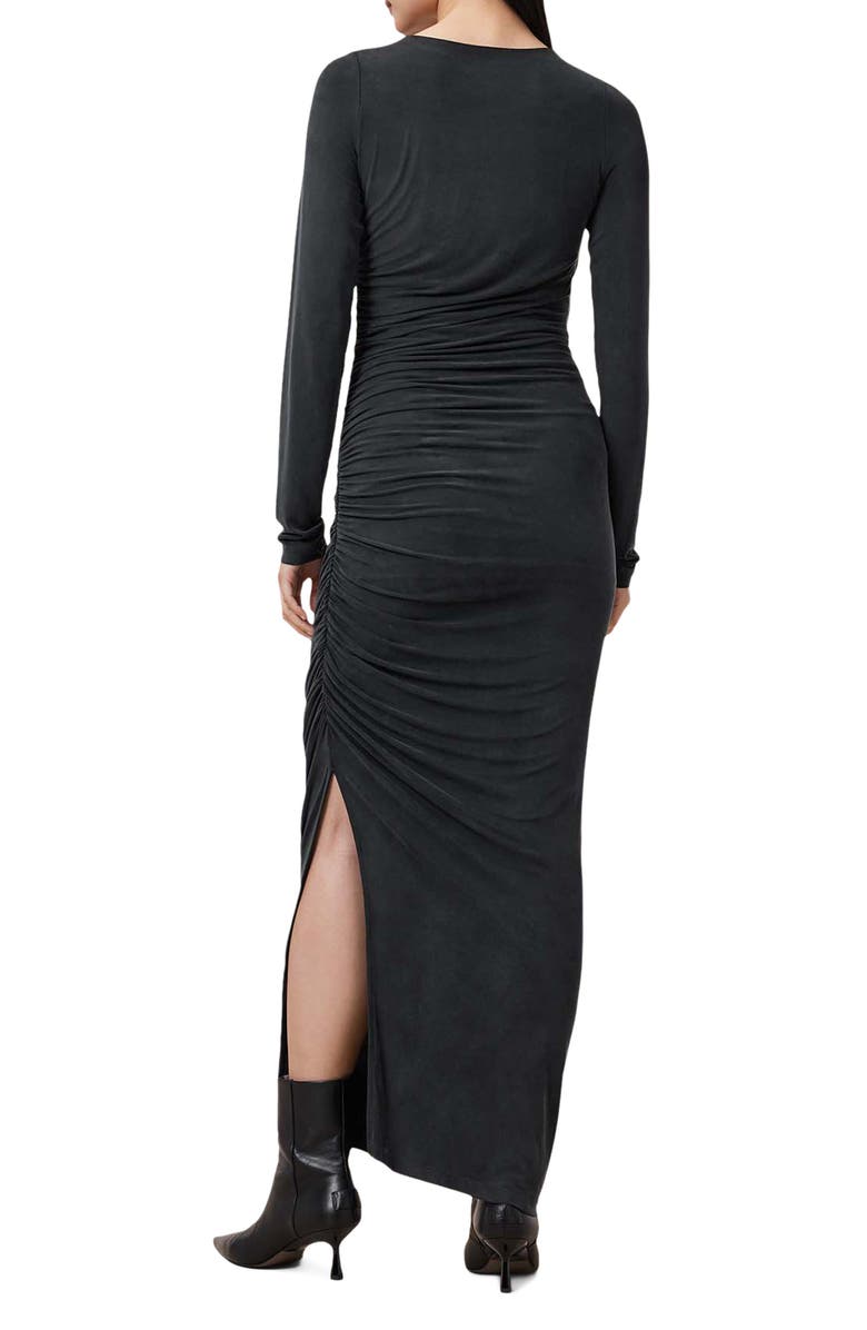 AllSaints Hanako Long Sleeve Ruched Dress | Nordstromrack