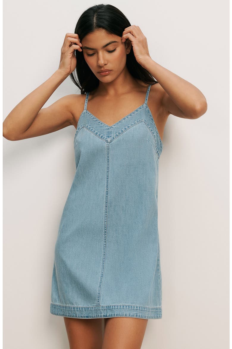 Chapmond Sleeveless Denim Minidress, Alternate, color, BIG SPLASH