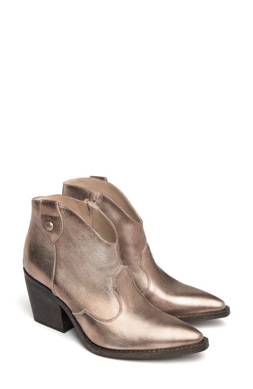 Nerogiardini Metallic Western Boot In Brown