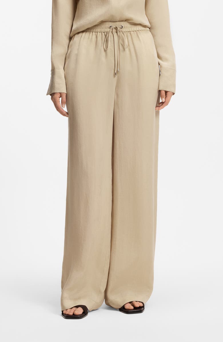 BOSS Tavati Wide Leg Pants, Main, color, Pumice