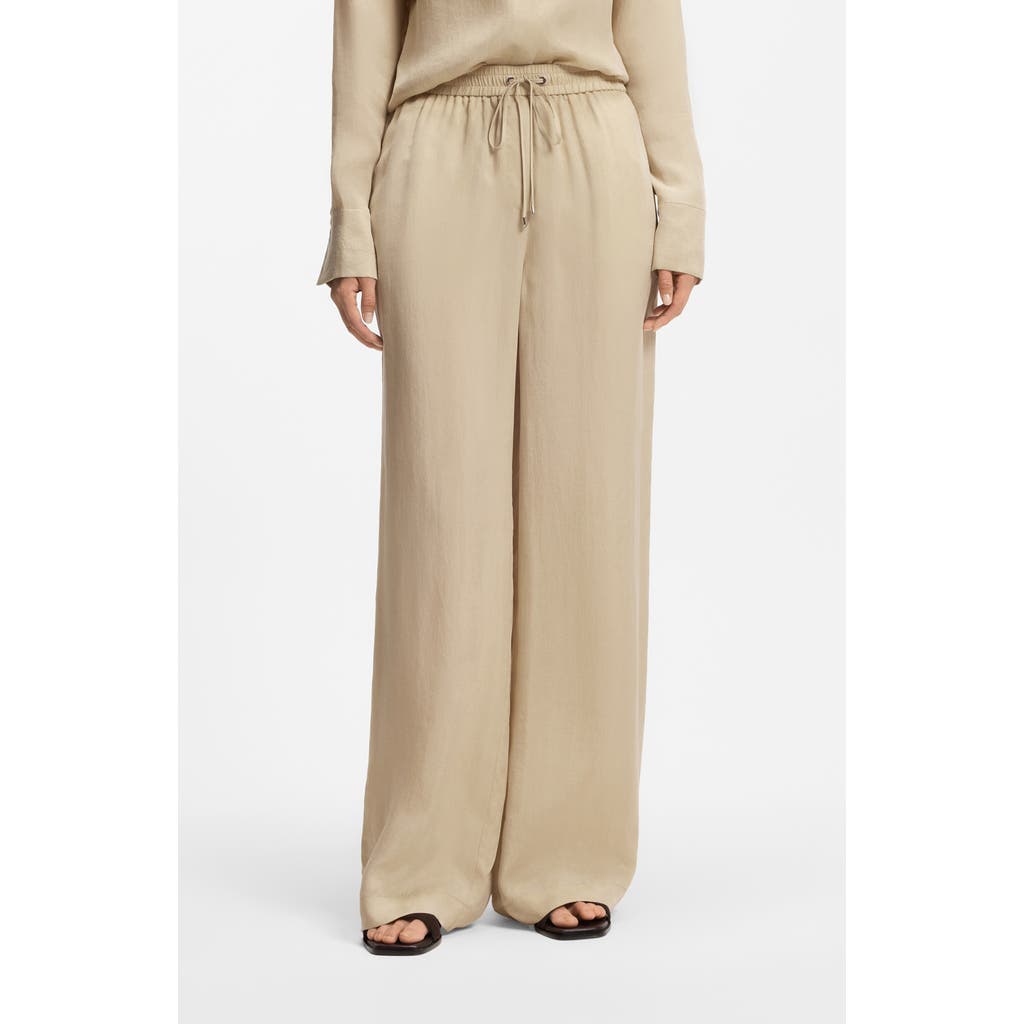 BOSS Tavati Wide Leg Pants in Pumice at Nordstrom, Size 10
