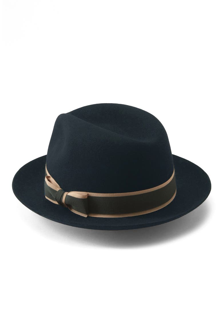 Atticus Wool Felt Hat, Main, color, NAVY/ GREEN/ NUDE