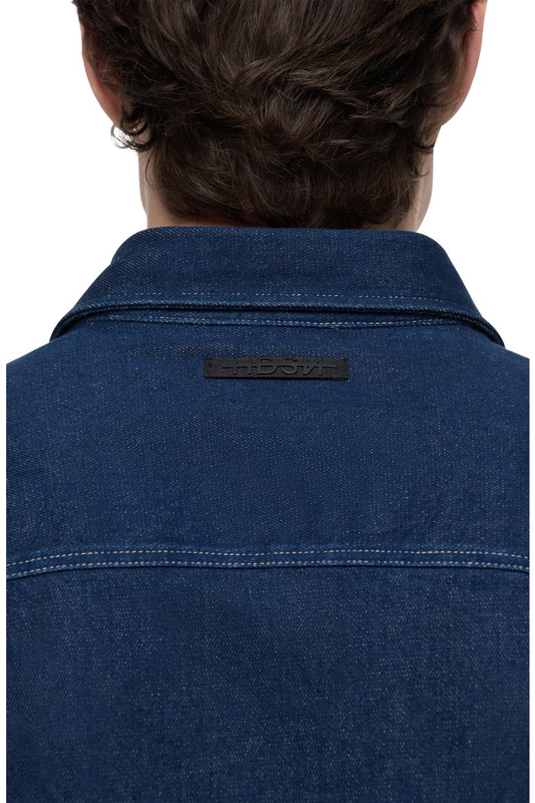 Denim Snap-Up Shirt, Alternate, color, ECLIPSE