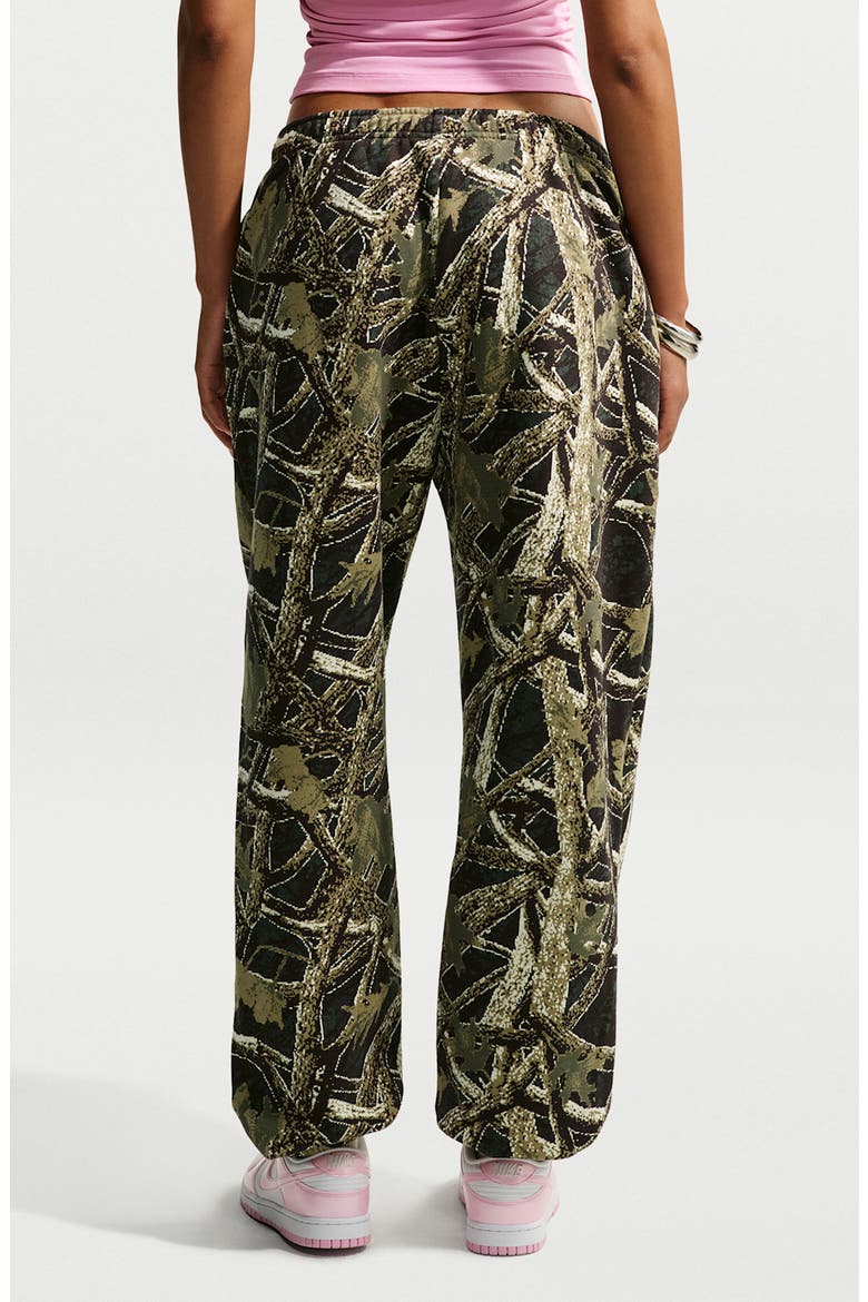 High Waist Camouflage Print Joggers, Alternate, color, CAMO GREEN/ PINK RISE