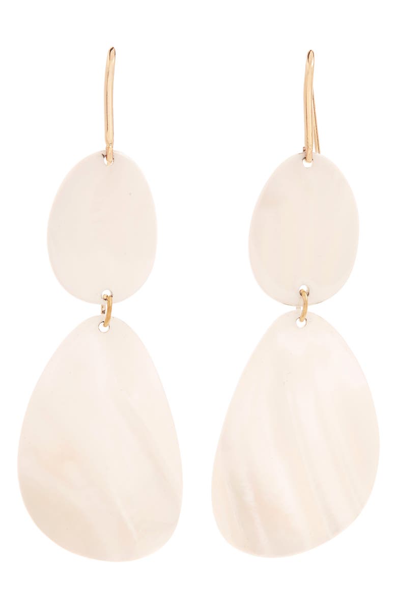 Isabel Marant Tiered Shell Drop Earrings, Main, color,