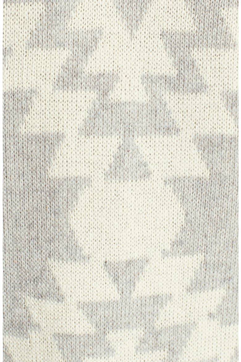 Woven Heart Geo Pattern Hooded Cardigan, Alternate, color, GREY/ IVORY