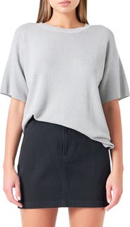 Grey Lab Metallic Knit Top