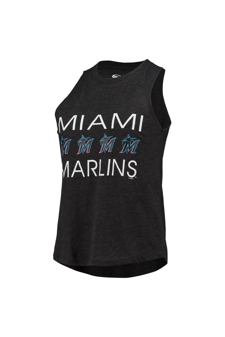 Women's Concepts Sport Gray/Black Miami Marlins Meter Muscle Tank Top & Pants Sleep Set, Alternate, color, Gray