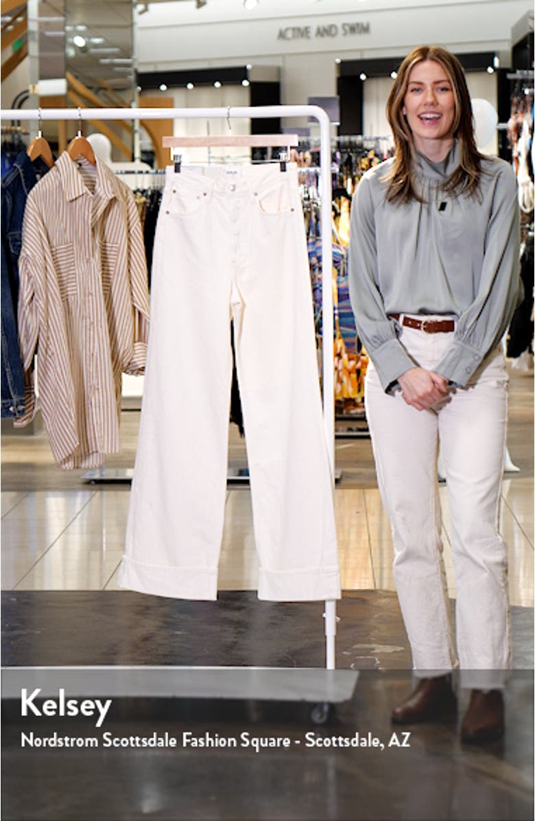 Dame Cuffed High Waist Wide Leg Organic Cotton Jeans, sales video thumbnail