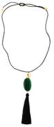 Panacea Stone & Tassel Pendant Necklace