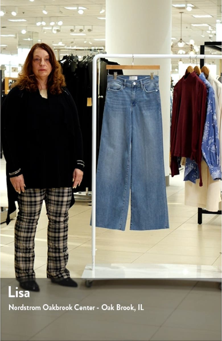 Le Slim Raw Hem High Waist Palazzo Jeans, sales video thumbnail