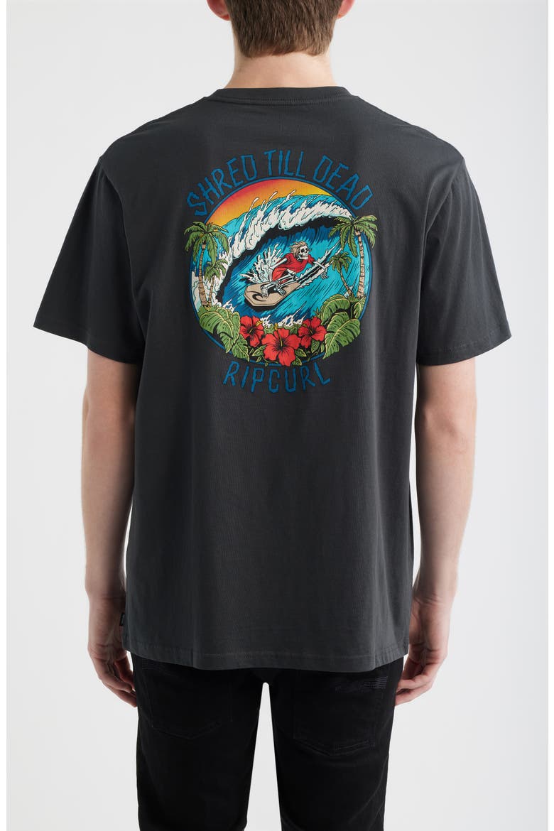 Shred Til Dead Cotton Graphic T-Shirt, Alternate, color, WASHED BLACK
