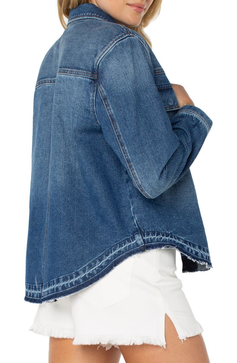 Liverpool Los Angeles Split Back Denim Shirt Jacket, Alternate, color, 