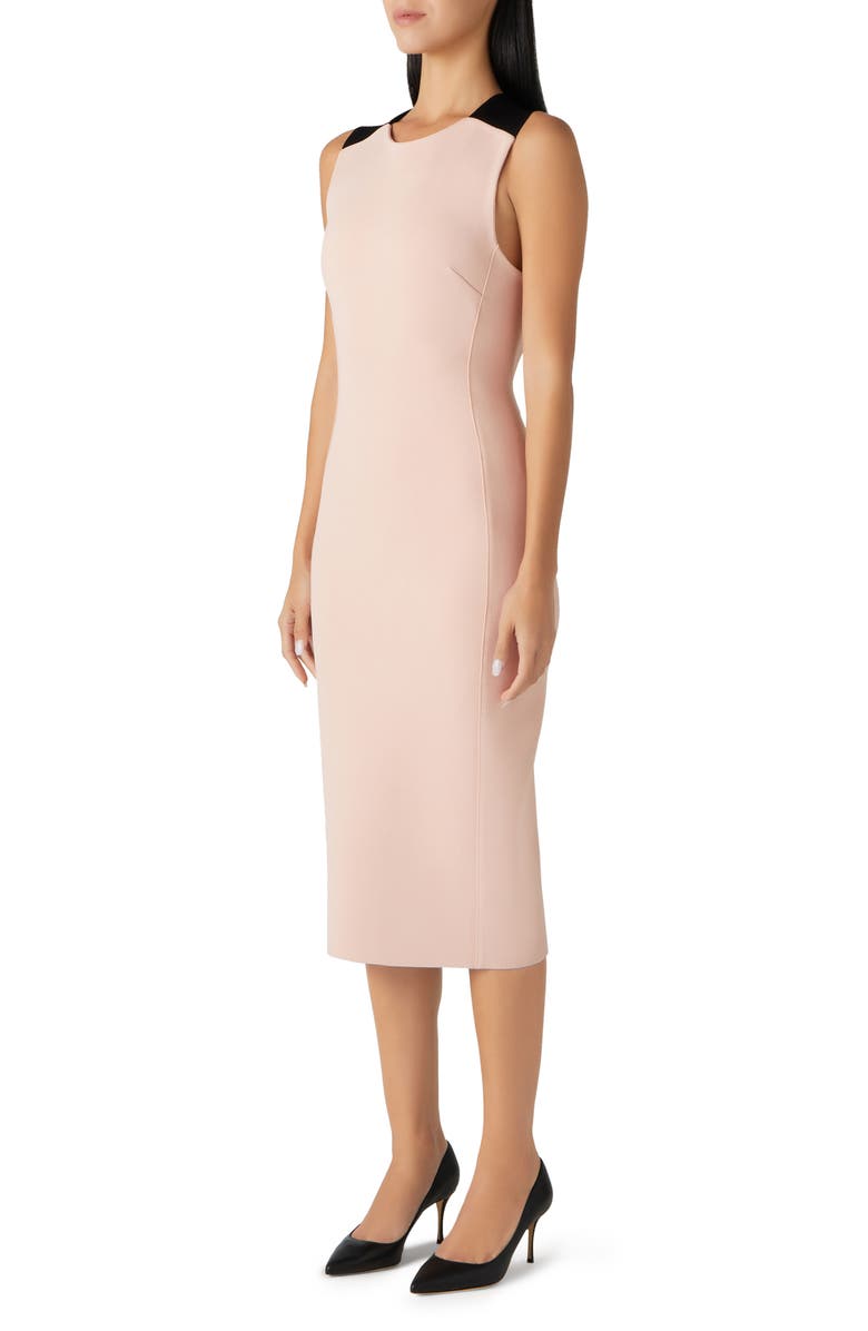 ST. JOHN Cross Back Milano Knit Midi Dress, Alternate, color, 