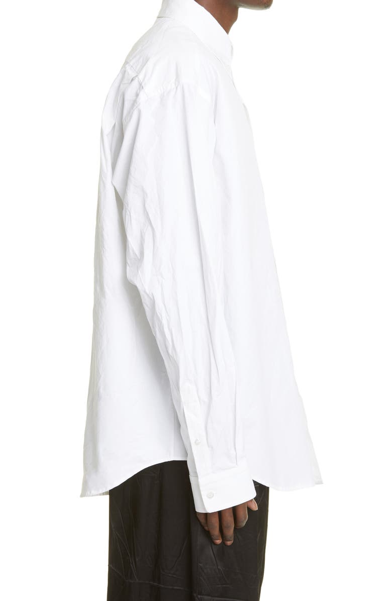 Balenciaga Basic White Button-Down Shirt, Alternate, color,