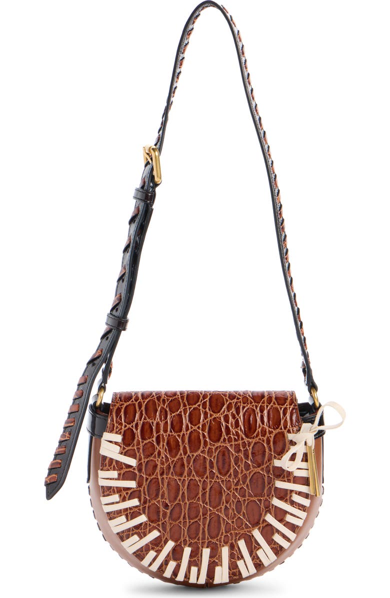 Dries Van Noten Whipstitched Leather Crossbody Bag, Main, color, Tan 712