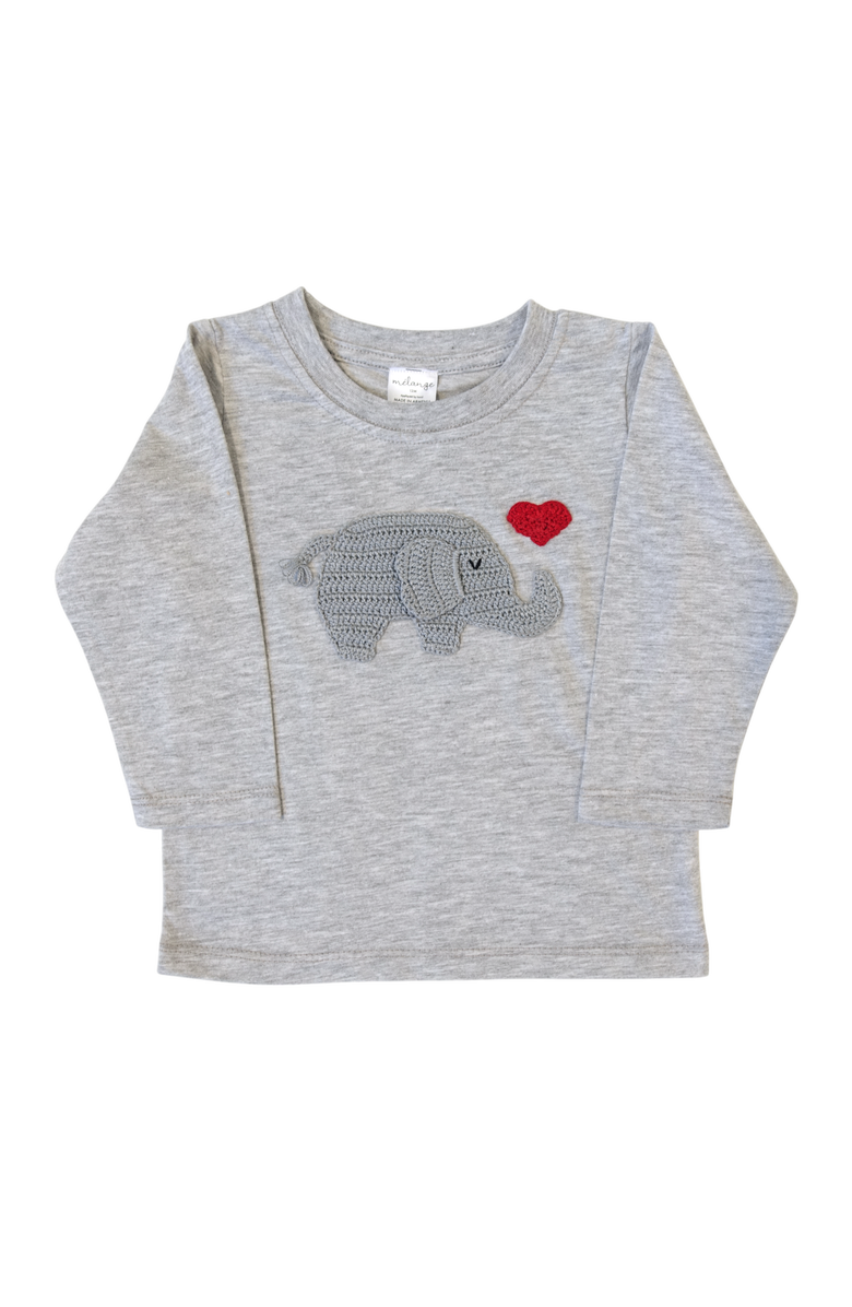 Melange Collection Valentine Elephant Tee - Red, Main, color, Red