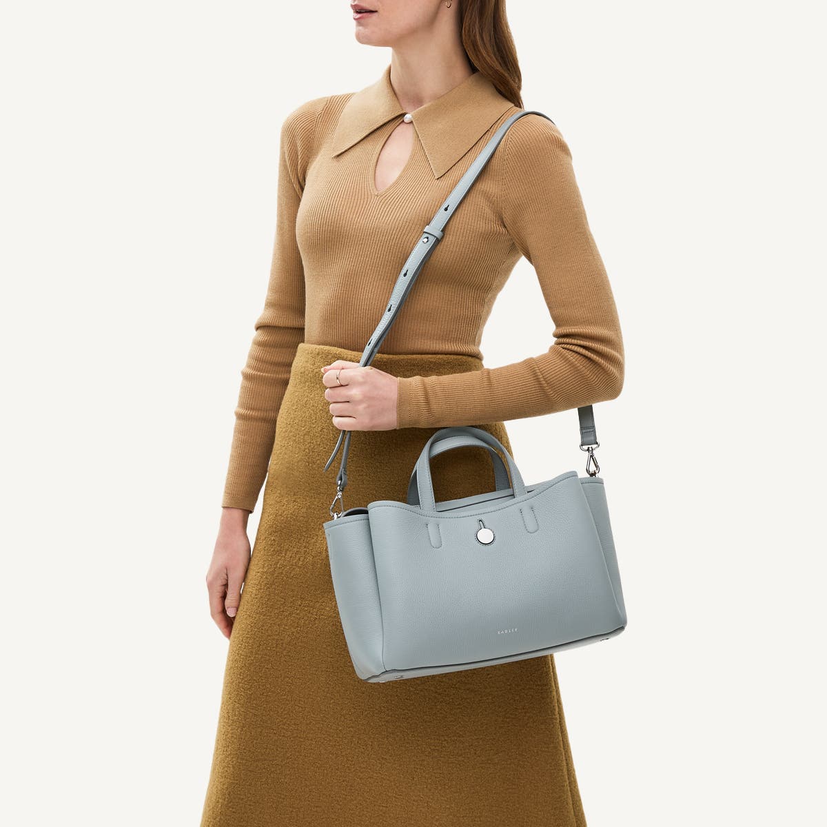 Radley Bathurst Mews Medium Ziptop Satchel Bag, Alternate, color, Artichoke