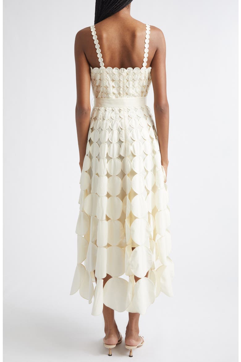 Gigi Cutout High Low Midi Dress, Alternate, color, CREAM