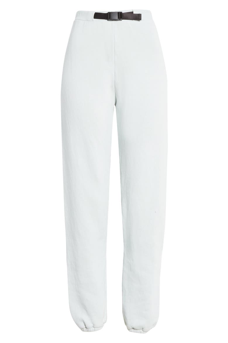 Belted Cotton Blend Sweatpants, Alternate, color, SKY