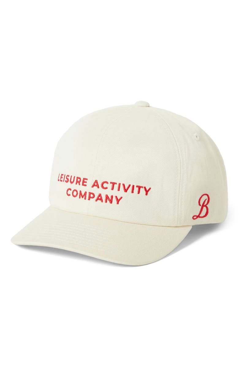 Brixton Leisure Activity Cotton Baseball Cap, Main, color, Whitecap