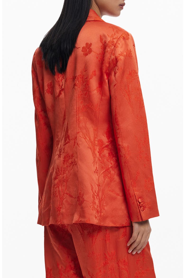 Embroidered Blazer, Alternate, color, ORANGE