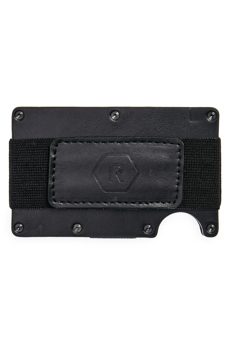 RFID-Blocking Leather Cash Strap Wallet, Alternate, color, MIDNIGHT BLACK LEATHER