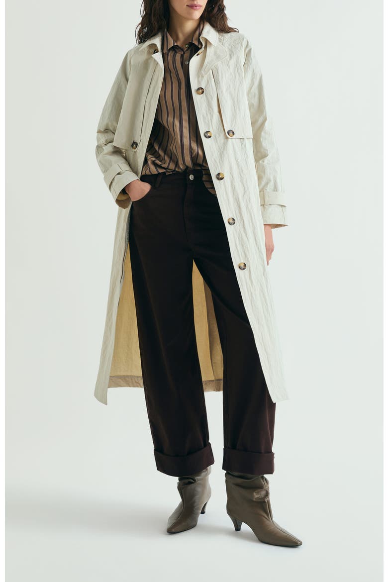 Lightweight Multi-Position Trench Coat, Alternate, color, Stone