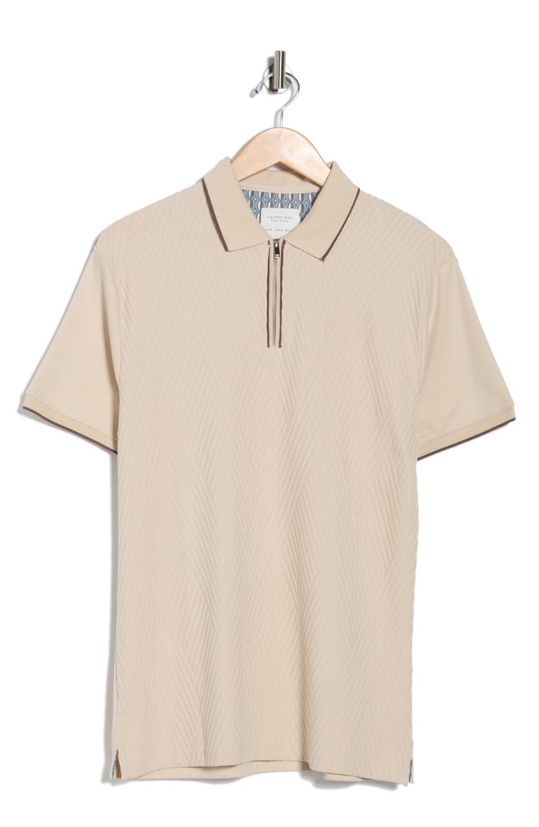 Cactus Man Zip Short Sleeve Polo, Alternate, color,