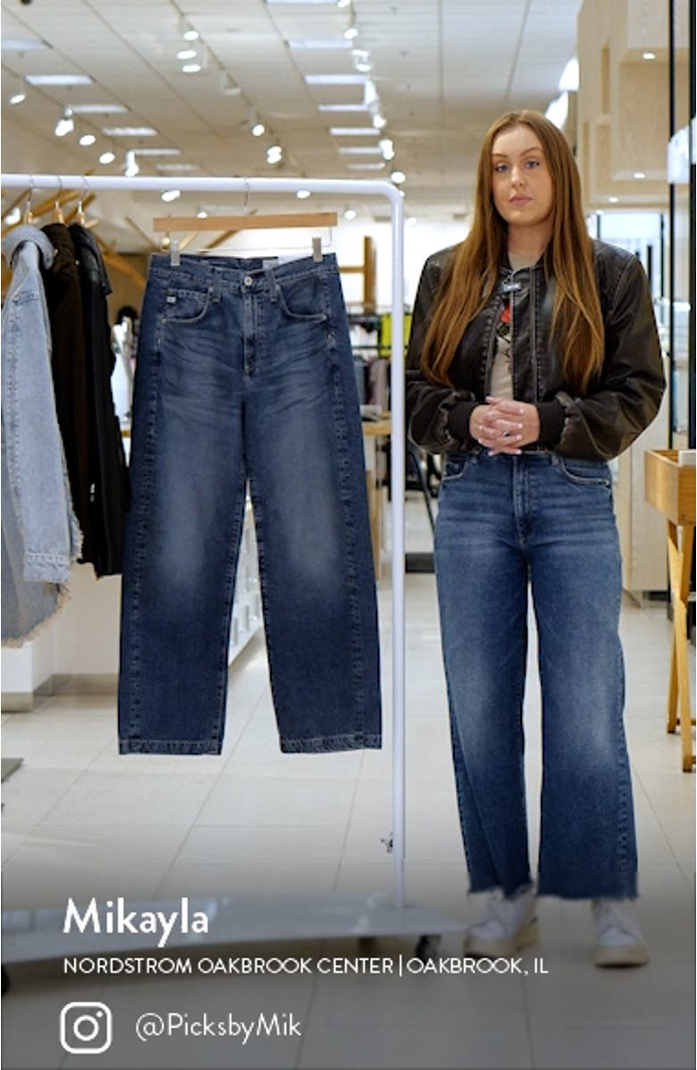 Hattie High Waist Ankle Wide Barrel Leg Jeans, sales video thumbnail