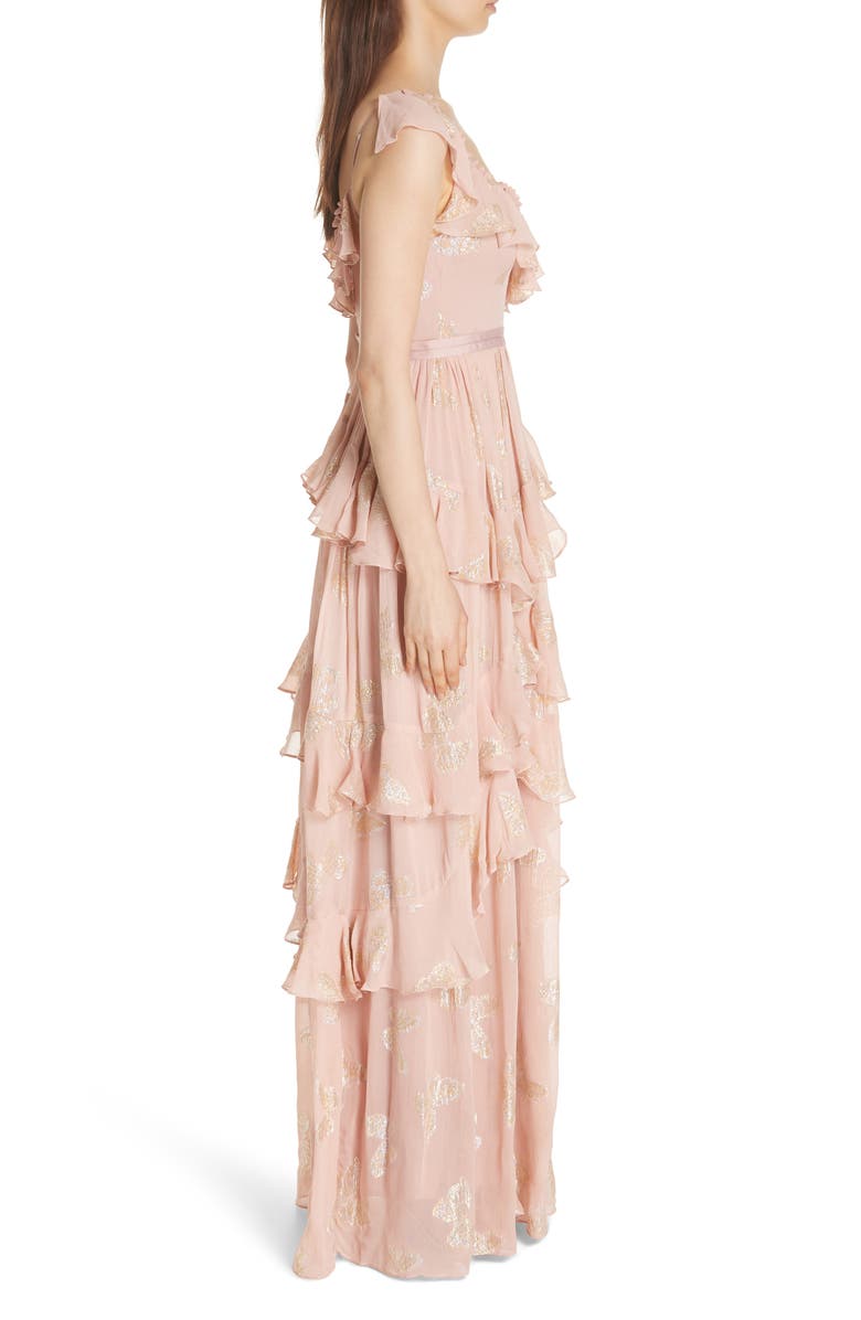Needle & Thread Ruffled Lurex<sup>®</sup> Butterfly Gown, Alternate, color, 