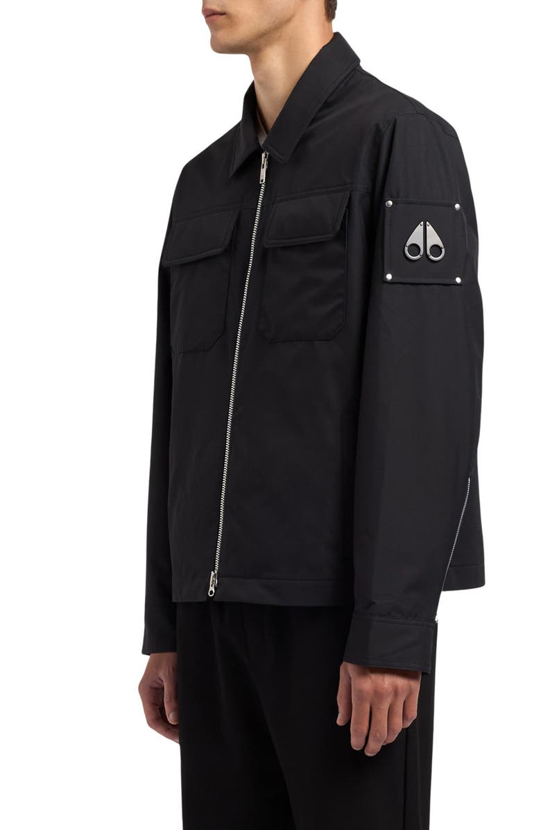 Moose Knuckles Jacques Water Repellent Shirt Jacket, Main, color, Black